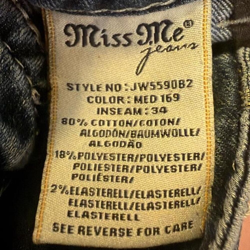 Miss Me Signature Boot Cut Jeans Women’s 30 Medium Wash Low Rise 28” Inseam - Picture 3 of 8